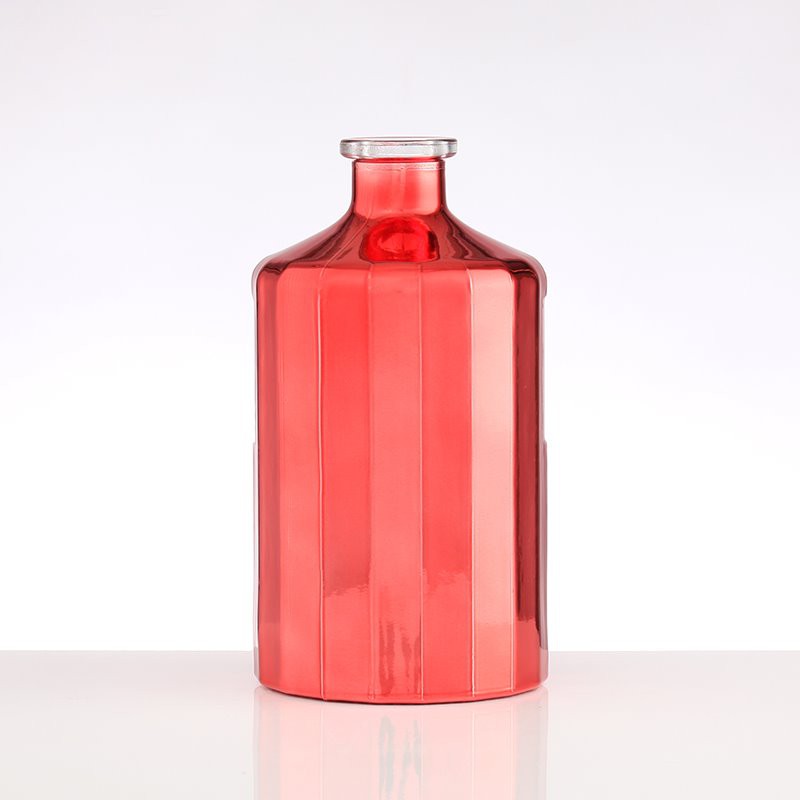 red glass wine bottles