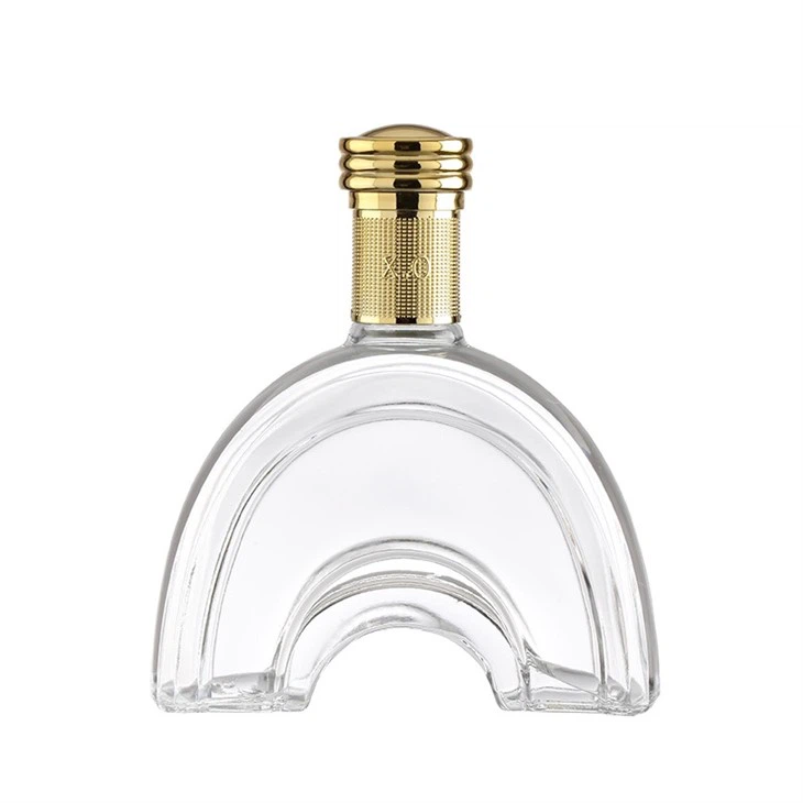 Vaulted Liquor Brandy Glass Bottle
