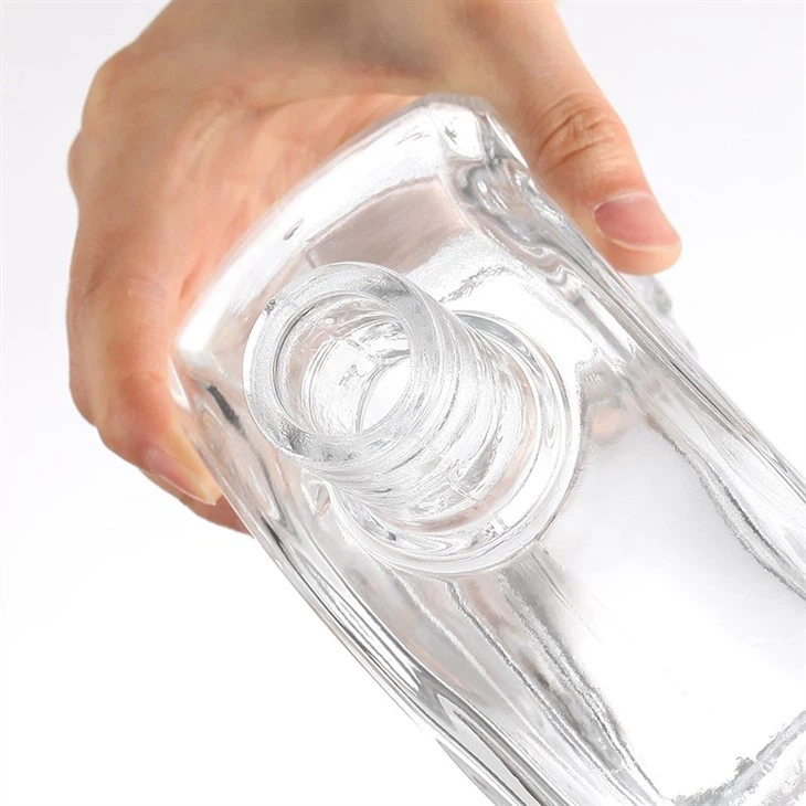 Vaulted Liquor Brandy Glass Bottle