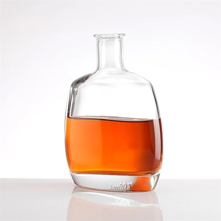 Rectangular Glass Bottle 700ml With Black Cap