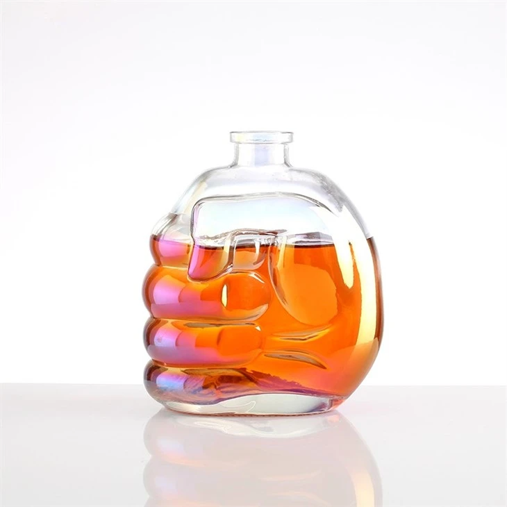 Fist-Shaped Custom Glass Bottle 500 ML