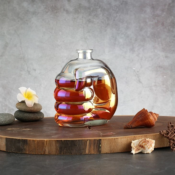 Fist-Shaped Custom Glass Bottle 500 ML